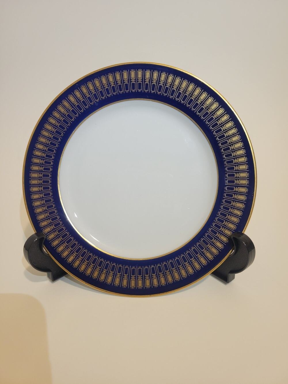 The Royale Collection Anne 6258 Salad Plate Cobalt Blue Gold Japan 7.5" Vintage